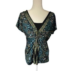 Y2K Boho Wrap-like Top Small Notations 2000s